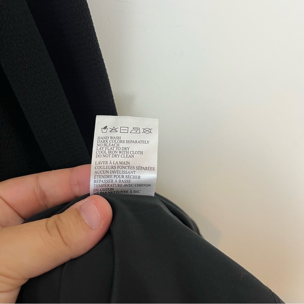 ABS Collection Black Cold Shoulder‎ Flutter Sleeve Lined Dress Medium - Picture 4 of 7
